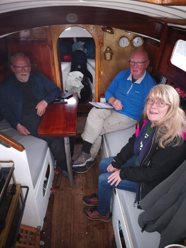 Aboard Amulet with Graham and Ian