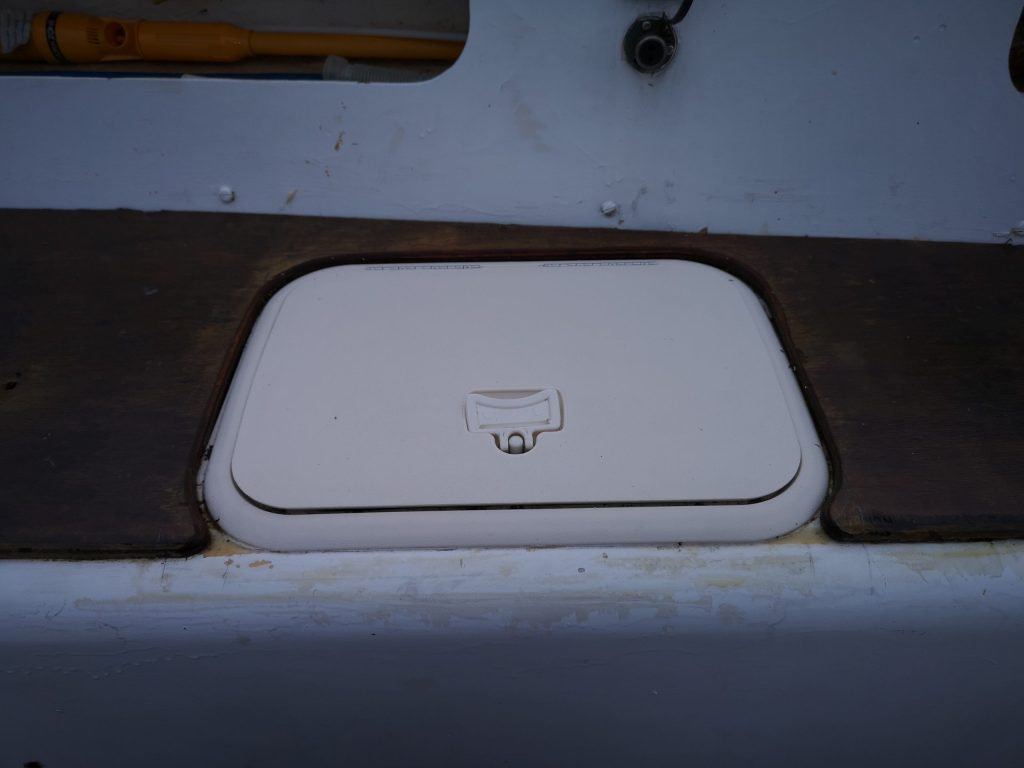 Gas locker in place with new hatch