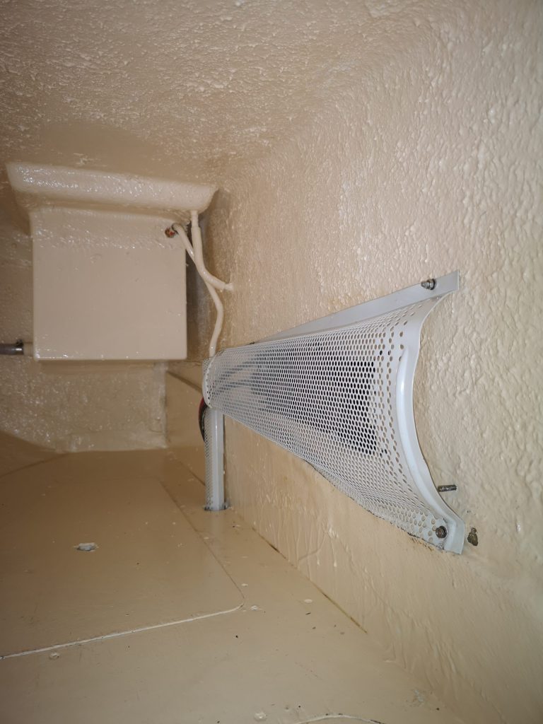 Gas locker and morse control cover in quarterberth